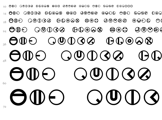 Bublet font waterfall